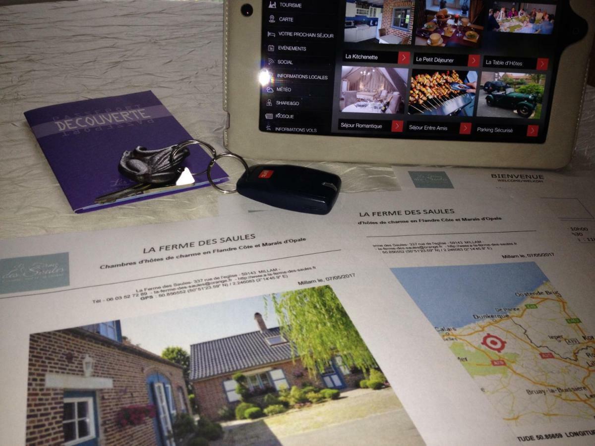 Cote D'Opale - La Ferme Des Saules Bed & Breakfast Millam Bagian luar foto